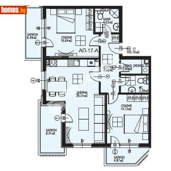 Тристаен, 128m² -  Драгалевци, София - Апартамент за продажба - МИРЕЛА - 117175684