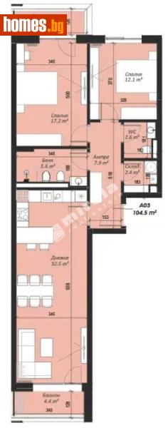 Тристаен, 123m² - Кв. Кръстова Вада, София - Апартамент за продажба - МИРЕЛА - 117188203