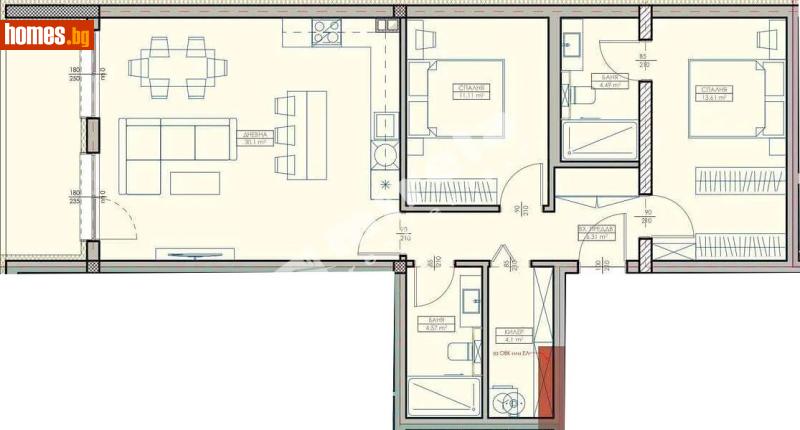 Тристаен, 113m² -  Кайсиева Градина, Варна - Апартамент за продажба - МИРЕЛА - 117188235