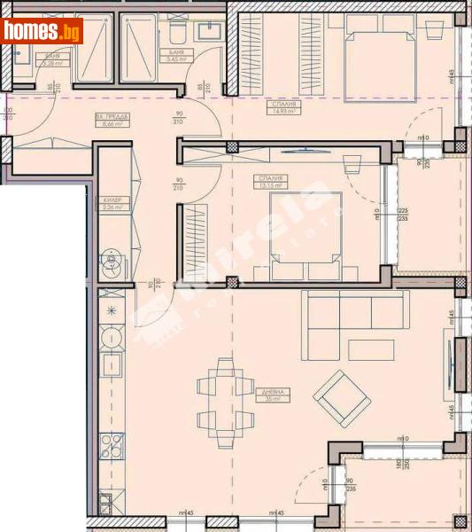 Тристаен, 122m² -  Кайсиева Градина, Варна - Апартамент за продажба - МИРЕЛА - 117188249