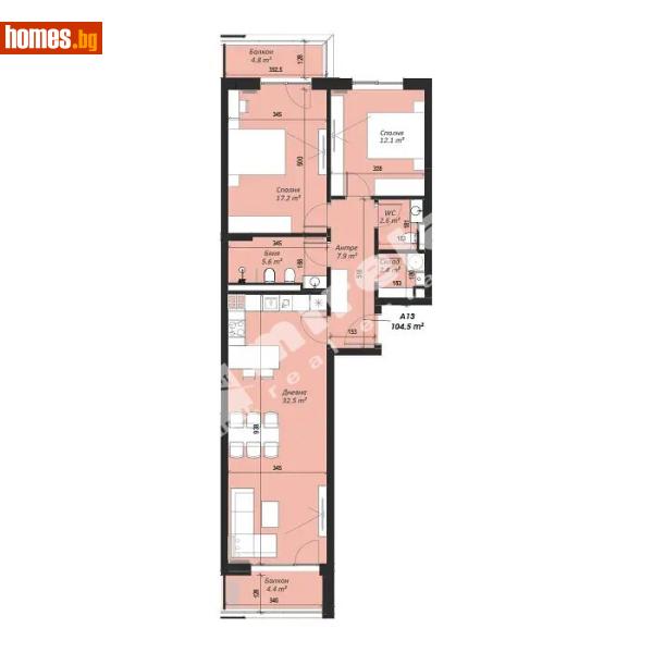 Тристаен, 123m² - Кв. Кръстова Вада, София - Апартамент за продажба - МИРЕЛА - 117205250