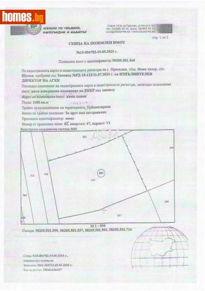 Парцел, 1500m² - С.Преселка, Шумен - Парцел за продажба - ДОМ - 117206459