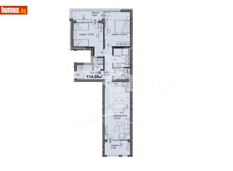 Тристаен, 114m² - Жк. Люлин 5, София - Апартамент за продажба - 3mo офис Амалтея - 117219276