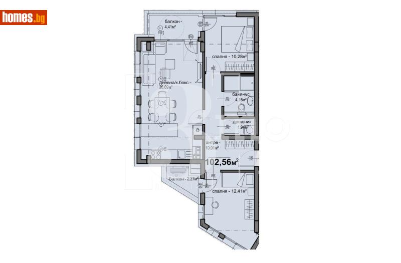 Тристаен, 102m² - Жк. Люлин 5, София - Апартамент за продажба - 3mo офис Амалтея - 117219279