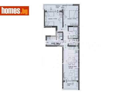 Тристаен, 112m² - Апартамент за продажба - 117219282