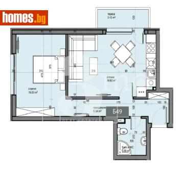 Двустаен, 69m² - Апартамент за продажба - 117219305