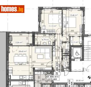 Тристаен, 106m² - Апартамент за продажба - 117229462