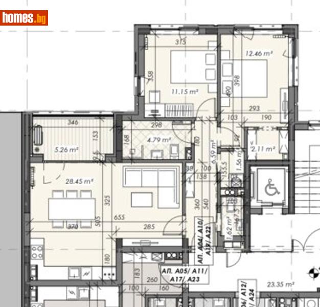 Тристаен, 106m² - Жк. Овча Купел, София - Апартамент за продажба - К - КОНСУЛТ  - 117229462