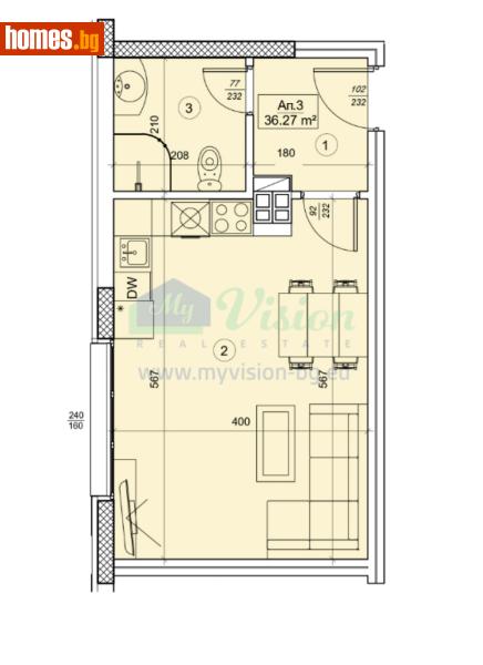 Едностаен, 46m² - Жк. Слатина, София - Апартамент за продажба - Myvision Real Estate - 117239033