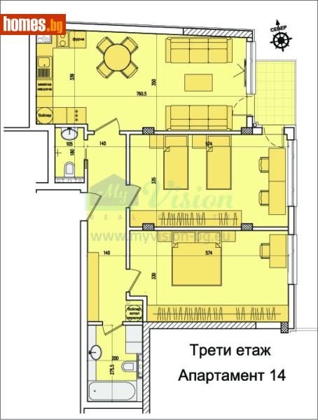 Тристаен, 109m² - Кв. Кръстова Вада, София - Апартамент за продажба - Myvision Real Estate - 117239075