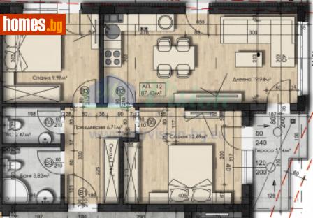 Тристаен, 101m² - Апартамент за продажба - 117239098