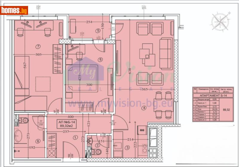 Тристаен, 104m² - Жк. Полигона, София - Апартамент за продажба - Myvision Real Estate - 117239145
