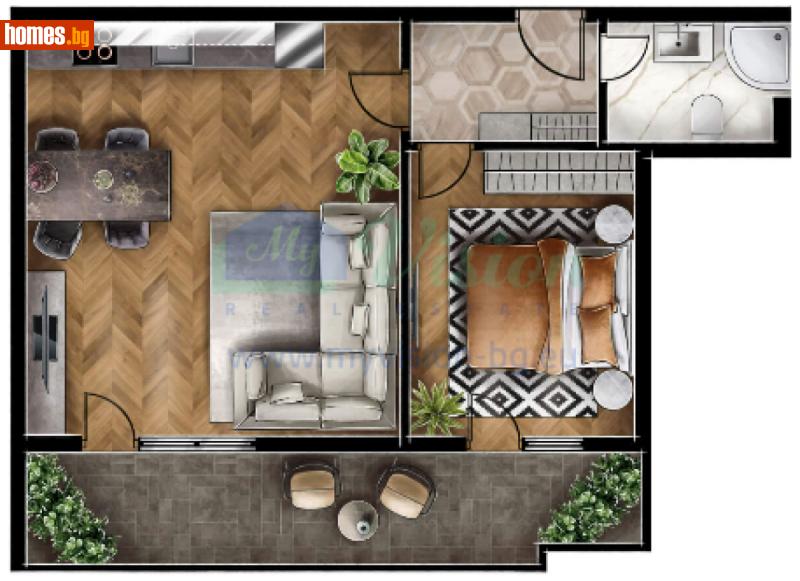 Двустаен, 78m² - Жк. Люлин 5, София - Апартамент за продажба - Myvision Real Estate - 117239446