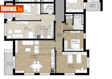 Тристаен, 125m² - Апартамент за продажба - 117239471