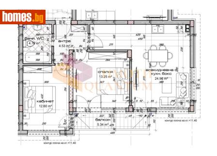 Тристаен, 95m² - Апартамент за продажба - 117243781