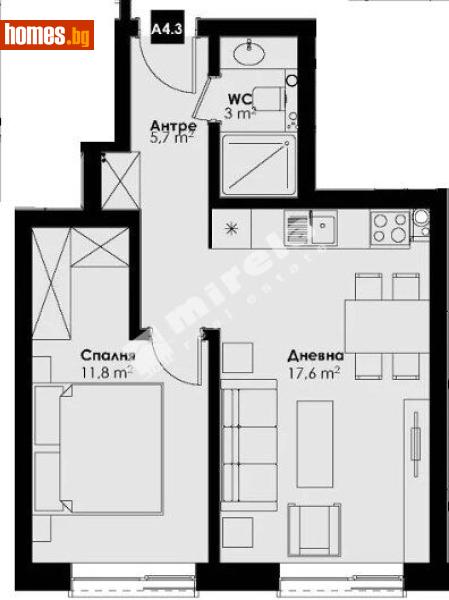 Двустаен, 59m² - София, София - град - Апартамент за продажба - МИРЕЛА - 117250913