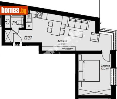 Двустаен, 64m² - Апартамент за продажба - 117250923