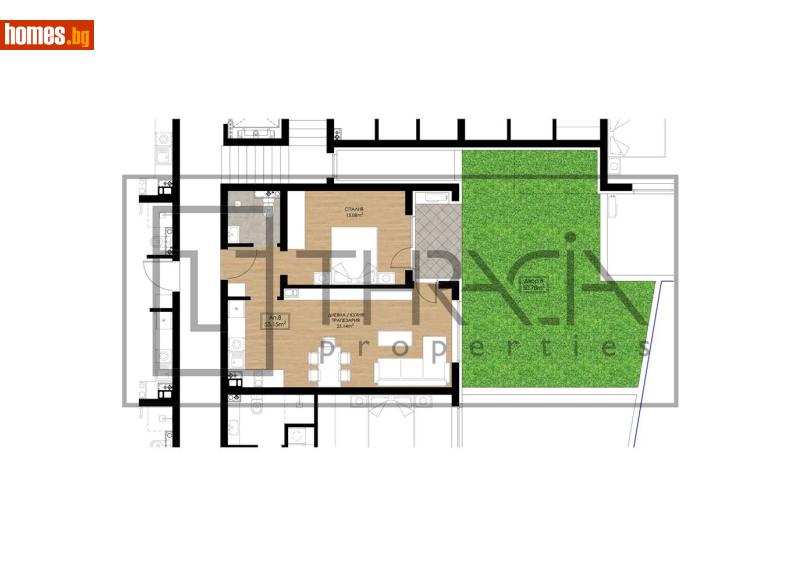 Двустаен, 66m² - Кв. Горубляне, София - Апартамент за продажба - Тракия Пропъртийс - 117259380