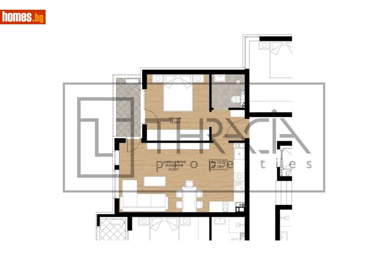 Двустаен, 66m² - Кв. Горубляне, София - Апартамент за продажба - Тракия Пропъртийс - 117259400