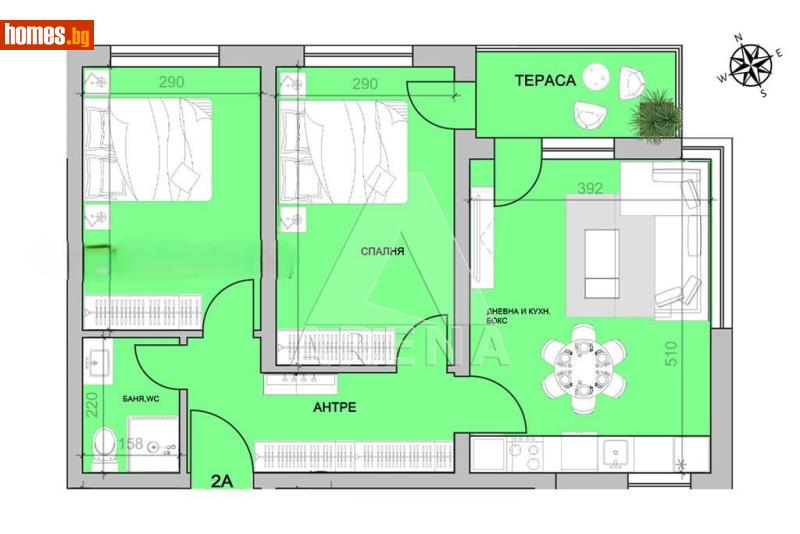 Тристаен, 90m² - Жк. Христо Смирненски, Пловдив - Апартамент за продажба - Арена имот  - 117264499