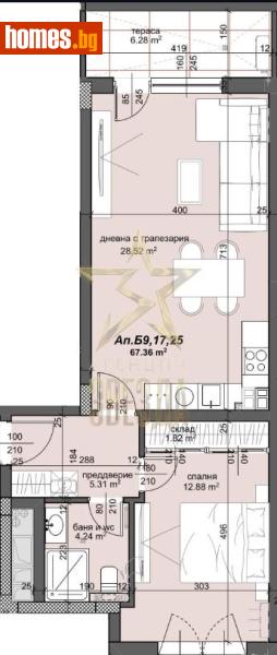 Двустаен, 80m² - Жк. Тракия, Пловдив - Апартамент за продажба - АГЕНЦИЯ ЗВЕЗДА - 117288239