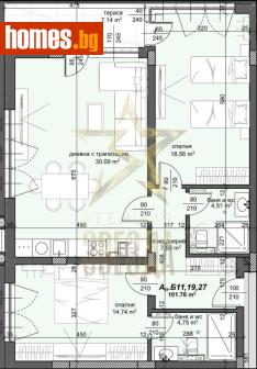 Тристаен, 124m² - Апартамент за продажба - 117288243