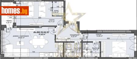 Тристаен, 108m² - Апартамент за продажба - 117288247
