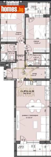 Тристаен, 122m² - Жк. Тракия, Пловдив - Апартамент за продажба - АГЕНЦИЯ ЗВЕЗДА - 117288251