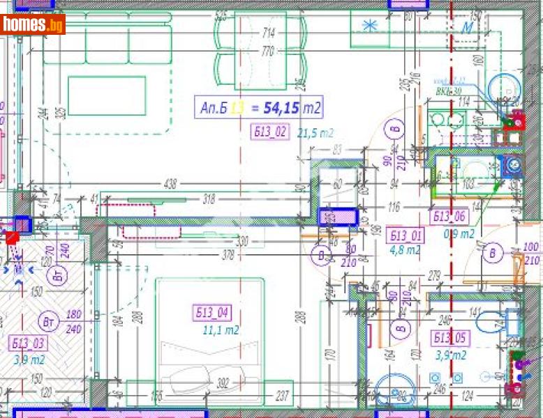 Двустаен, 66m² - Кв. Малинова Долина, София - Апартамент за продажба - МИРЕЛА - 117301158