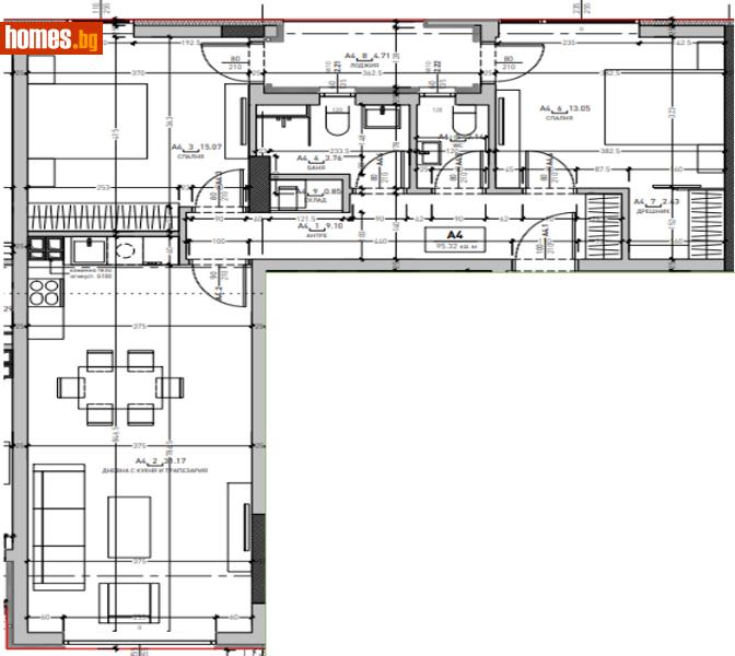 Тристаен, 112m² - Жк. Дружба 1, София - Апартамент за продажба - Титан Пропъртис - 117301991