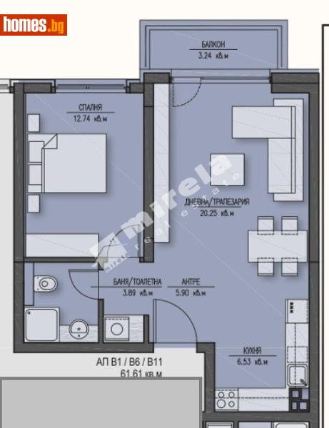 Двустаен, 79m² - Жк. Зона Б5, София - Апартамент за продажба - МИРЕЛА - 117320051