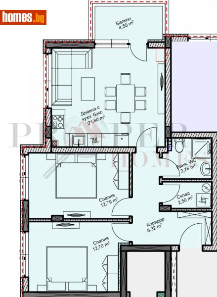Тристаен, 89m² - Жк. Зона Б, Велико Търново - Апартамент за продажба - PROPER HOMES - 117344655