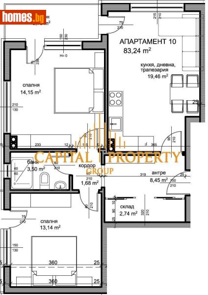 Тристаен, 100m² - С.Кранево, Добрич - Апартамент за продажба - Капитал Пропърти Груп - 117347777