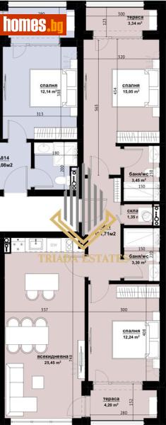 Тристаен, 102m² - Жк. Изгрев, Бургас - Апартамент за продажба - Триада естейтс - 117354129
