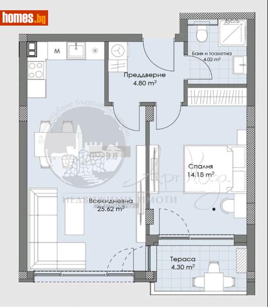 Двустаен, 75m² - Кв. Остромила, Пловдив - Апартамент за продажба - Арт Каза - 117376236
