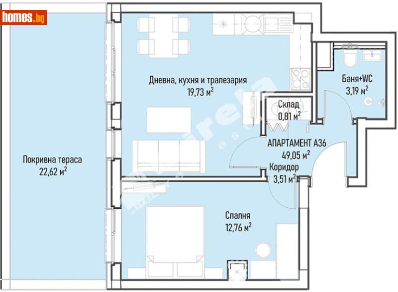 Двустаен, 61m² - Жк. Младост 4, София - Апартамент за продажба - МИРЕЛА - 117401278