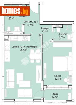 Двустаен, 91m² - Апартамент за продажба - 117401282