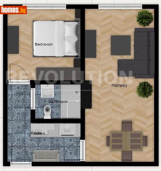 Двустаен, 46m² - Жк. Люлин 7, София - Апартамент за продажба - Революшън Естейт - 117402347