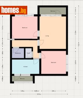 Тристаен, 91m² - Апартамент за продажба - 117405068