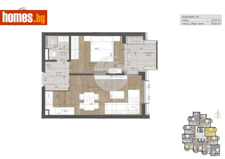 Двустаен, 63m² - Апартамент за продажба - 117436310