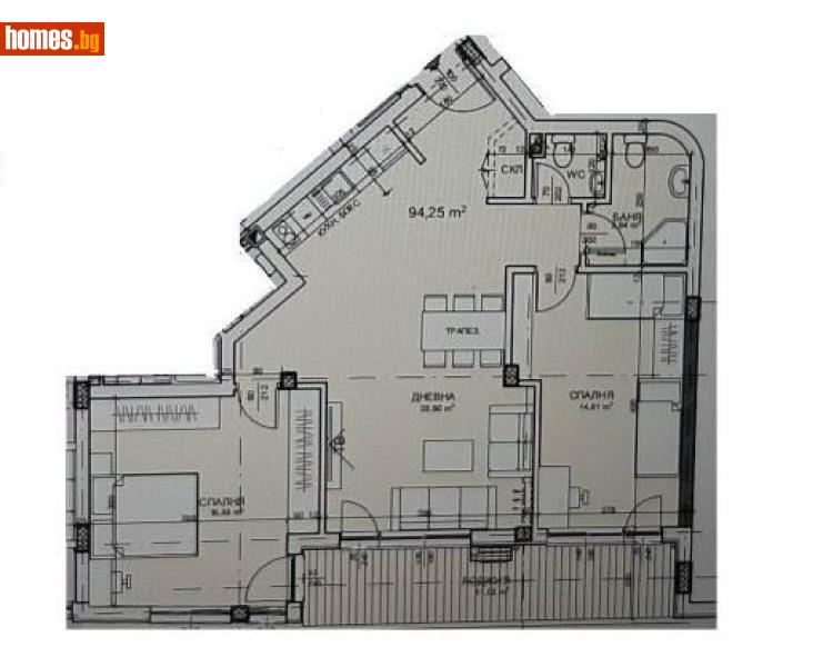 Тристаен, 109m² - Жк. Лозенец, София - Апартамент за продажба - Глобъл Сървисиз ООД - 117455117