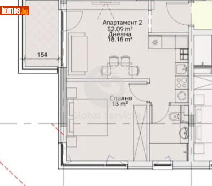 Двустаен, 70m² - Жк. Левски, София - Апартамент за продажба - Глобъл Сървисиз ООД - 117455483