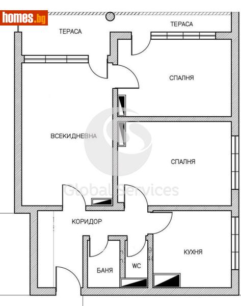Тристаен, 100m² - Жк. Славия, София - Апартамент за продажба - Глобъл Сървисиз ООД - 117455925