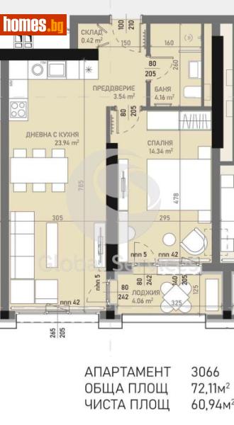 Двустаен, 72m² - Жк. Банишора, София - Апартамент за продажба - Глобъл Сървисиз ООД - 117456403