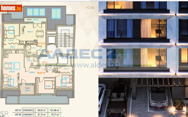 Двустаен, 80m² -  Център, София - Апартамент за продажба - АЛДЕС НЕДВИЖИМИ ИМОТИ - 117461168