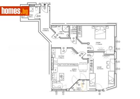 Тристаен, 112m² - Апартамент за продажба - 117462947