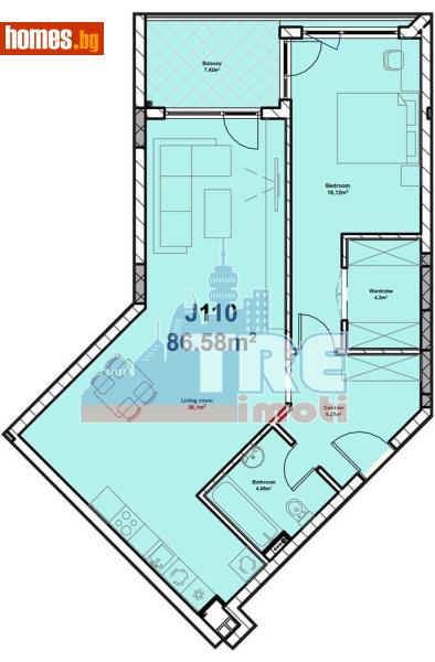 Двустаен, 102m² - Жк. Полигона, София - Апартамент за продажба - ТЕНДЕНЗ РИАЛ ЕСТЕЙТ - 117464493