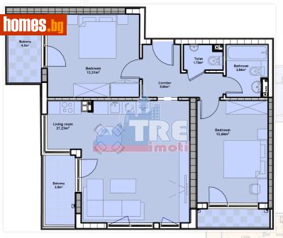 Тристаен, 109m² - Апартамент за продажба - 117464506