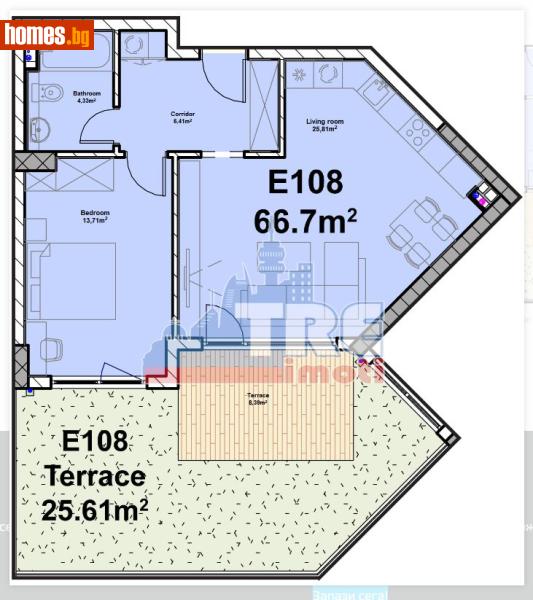 Двустаен, 107m² - Жк. Полигона, София - Апартамент за продажба - ТЕНДЕНЗ РИАЛ ЕСТЕЙТ - 117464508