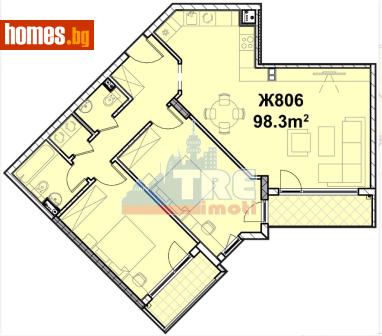 Тристаен, 116m² - Апартамент за продажба - 117464565